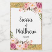 Floral Mariage Favor Sticker Étiquette Fête des ma (Étiquettes simples)