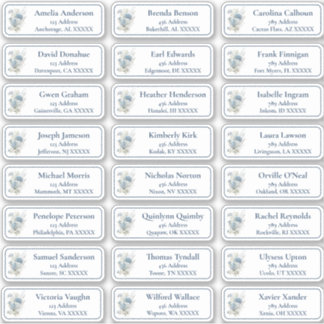 Floral Mariage personnalisable Étiquettes de adres