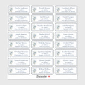 Floral Mariage personnalisable Étiquettes de adres (Feuille)