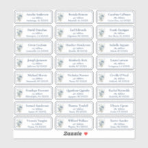 Floral Mariage personnalisable Étiquettes de adres