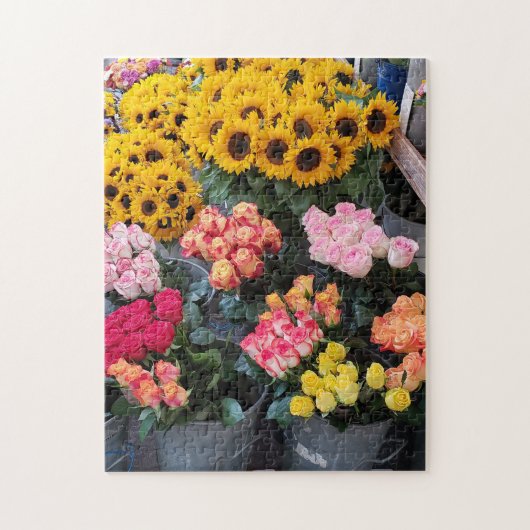 Floral Market Place Puzzle Legpuzzel (Verticaal)