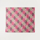 Floral Marokkaanse Patroon Roze Wandkleed (Voorkant (horizontaal))