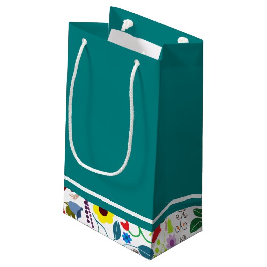 Floral Mason Jar Baby shower Klein Cadeauzakje (Achterkant Gekanteld)