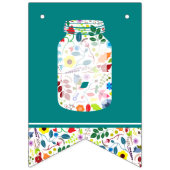 Floral Mason Jar Baby shower Vlaggetjes (Eerste vlag)