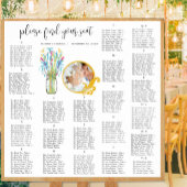 Floral Mason Jar Seating Chart Poster