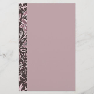 Floral Mauve en Chocolade Briefpapier