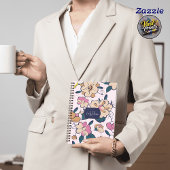 Floral Meadow Cream Pink Botanical Custom Name Planner
