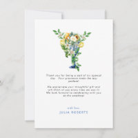 Floral Mediterraan Vrijgezellenfeest Dank u