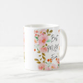 Floral Meilleure maman Jamais Mug | Elégante Coupe (Devant droit)