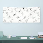 Floral, melkwit, Romance banner (Beurs)