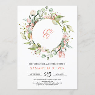 Floral membraan blush floral Vrijgezellenfeest Kaart
