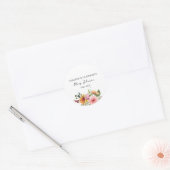 Floral Memorial Funeral Ronde Sticker (Envelop)
