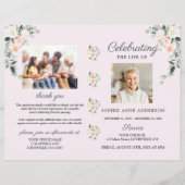 Floral Memorial Funeral Service Photo Programme (Voorkant)