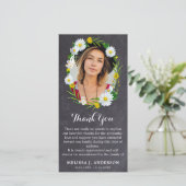 Floral Memorial Sympathy Custom Afbeelding Funeral Bedankkaart (Staand voorkant)