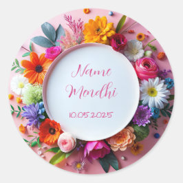 Floral mendhi voor stickers