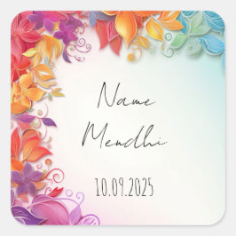 Floral Mendhi voor stickers