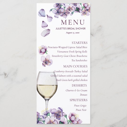Floral Menu (Voorkant)