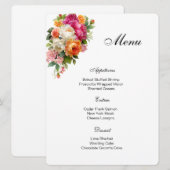 Floral Menu Card (Devant / Derrière)