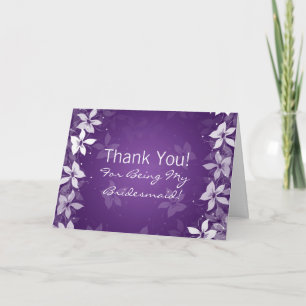 Floral Merci Bridesmaid Fleurs exotiques pourpres