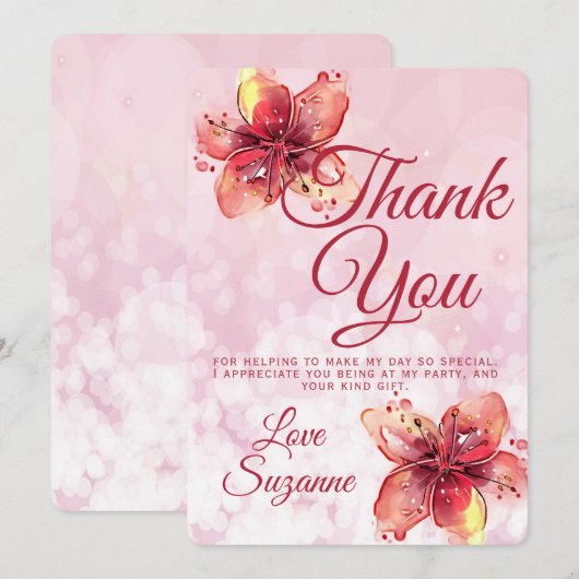 Floral Merci Lily (Devant / Derrière)