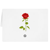 Floral Merci Rouge Rose Fleur Rose Mariage (Dos Horizontal)