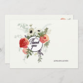 Floral Merci Watercolor (Devant / Derrière)