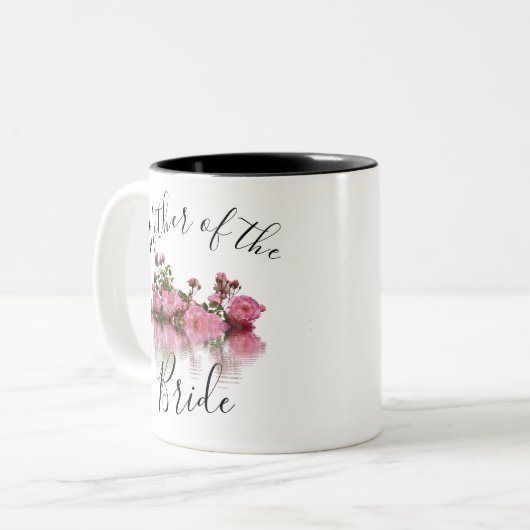 Floral Mère de la mariée Mug à café à deux tons (Devant gauche)
