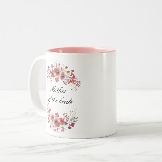 Floral Mère De La Mug De Mariée (Devant gauche)