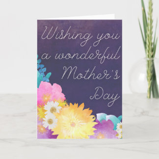 Floral Merveilleuse carte de fête des mères