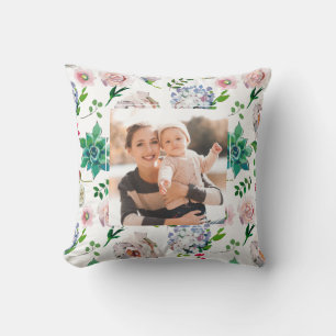 Floral met Lijst Foto Pillow Kussen