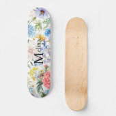 Floral met naam skateboard (Voorkant)