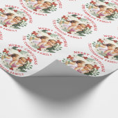 Floral met prettige feestdagen cadeaupapier (Hoek)