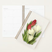 Floral met rode en witte tulpen planner (Display)