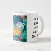 Floral met Scripture Verse, Waterverf Pansy Extra Grote Beker (Voorkant rechts)