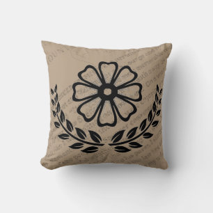 Floral met tekst - Polyester Pillow 16 x 16 inch Kussen
