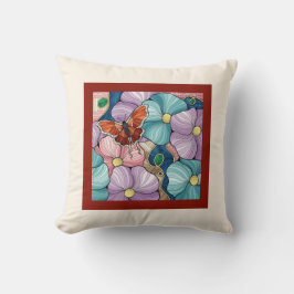 Floral met vlinder kussen