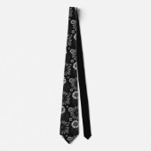 Floral met zwarte en witte retro stropdas (Voorkant)