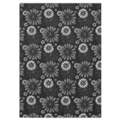 Floral met zwarte en witte retro tafelkleed (Voorkant)