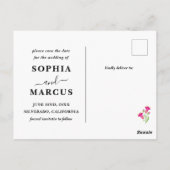 Floral Mexicain Enregistrer La Date Carte Postale (Dos)