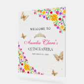 Floral Mexicain Tiara Butterfly Mis Quinceañera (Angle)