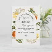 Floral Mexicain Trois Esta Invitation Anniversaire (Debout devant)