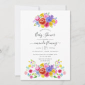 Floral Mexican Fiesta Baby shower Kaart (Voorkant)