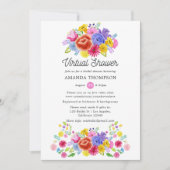 Floral Mexican Fiesta Virtual Vrijgezellenfeest Kaart (Voorkant)