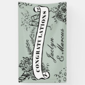 Floral Milestone Champagne Gefeliciteerd Spandoek (Verticaal)