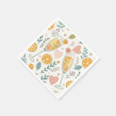 Floral Mimosa servetten - Citrus Brunch patroon (Hoek)