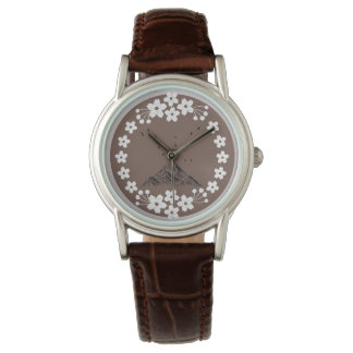 Floral Minimal Watch | Elegant Neutral Wrist Watch Horloge