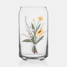 Floral minimalist blikvorm glas