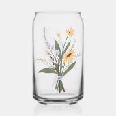 Floral minimalist blikvorm glas (Achterkant)