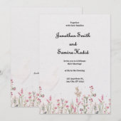 Floral minimalist Weddenschap Kaart (Voorkant / Achterkant)