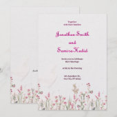 Floral minimalist Weddenschap Kaart (Voorkant / Achterkant)